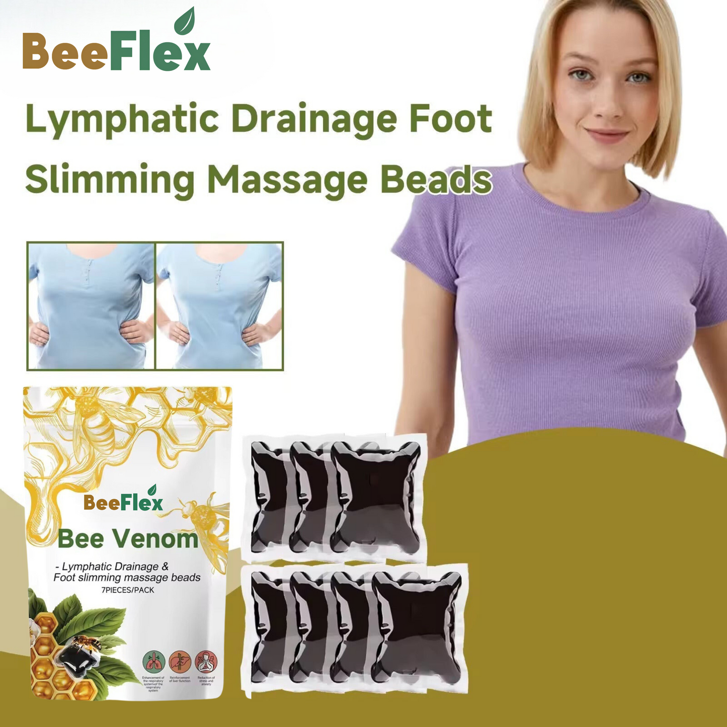 BeeFlex™ Bee Venom Lymphatic Drainage & Slimming Foot Soak Beads